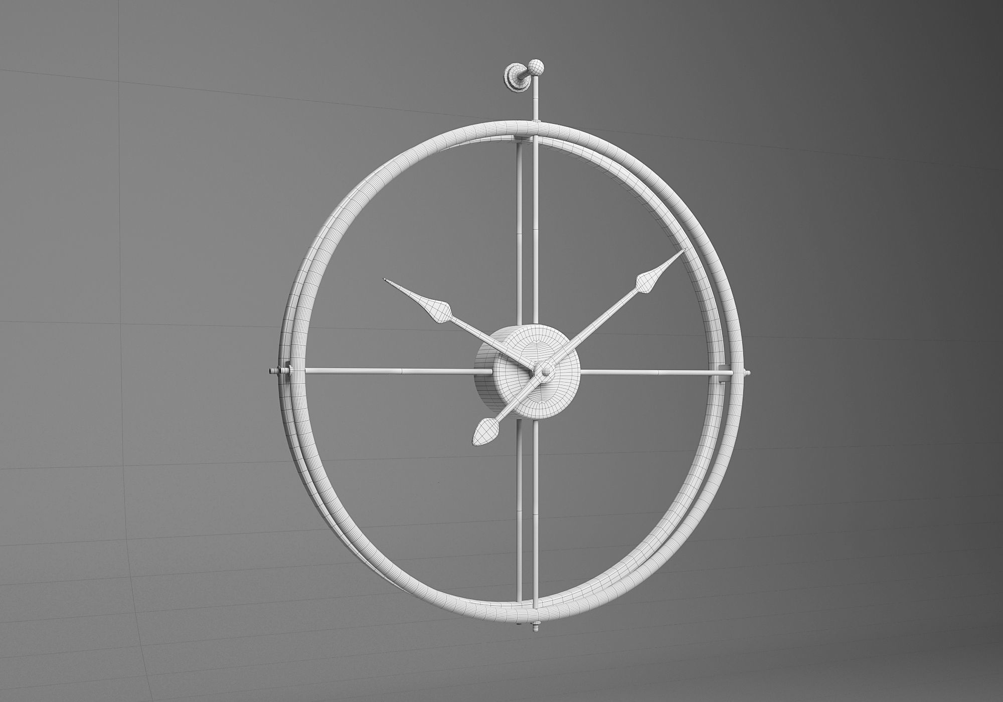 Minimalist Wall Clock 3D model_6