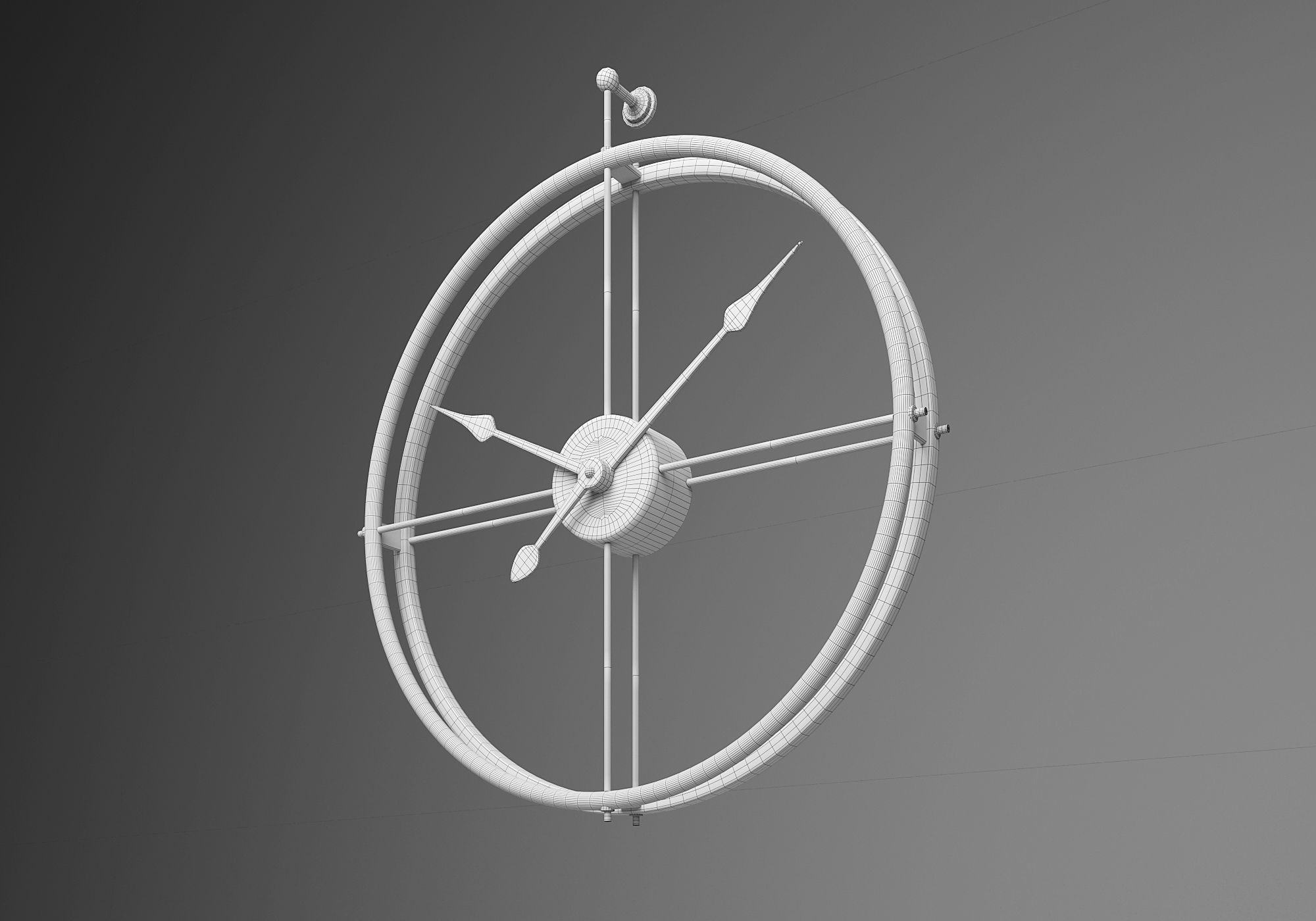 Minimalist Wall Clock 3D model_2