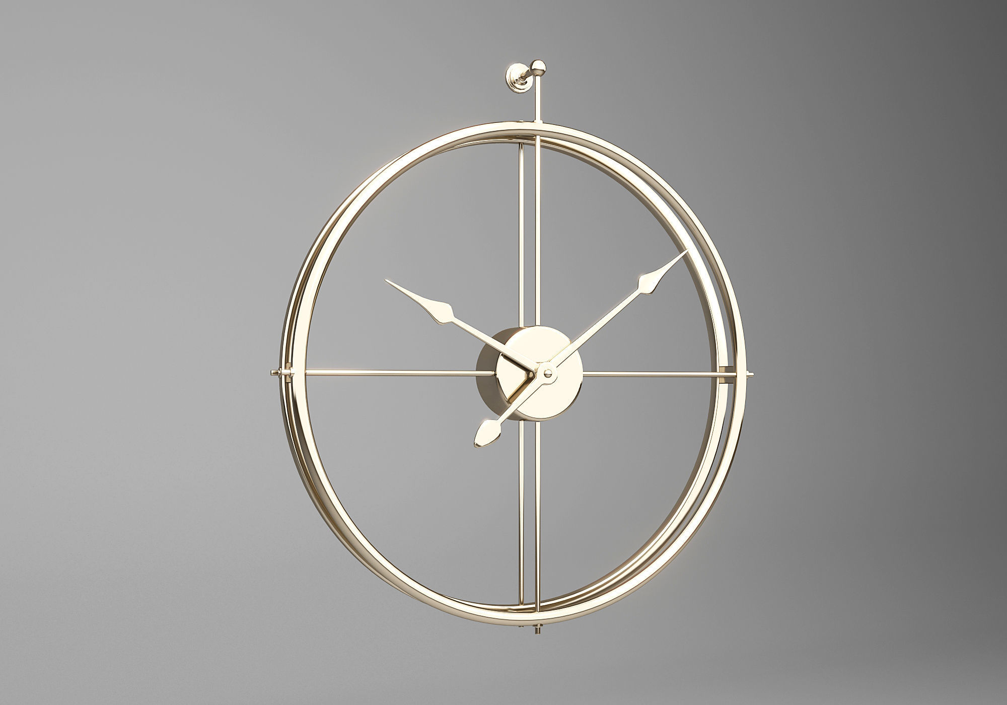 Minimalist Wall Clock 3D model_5