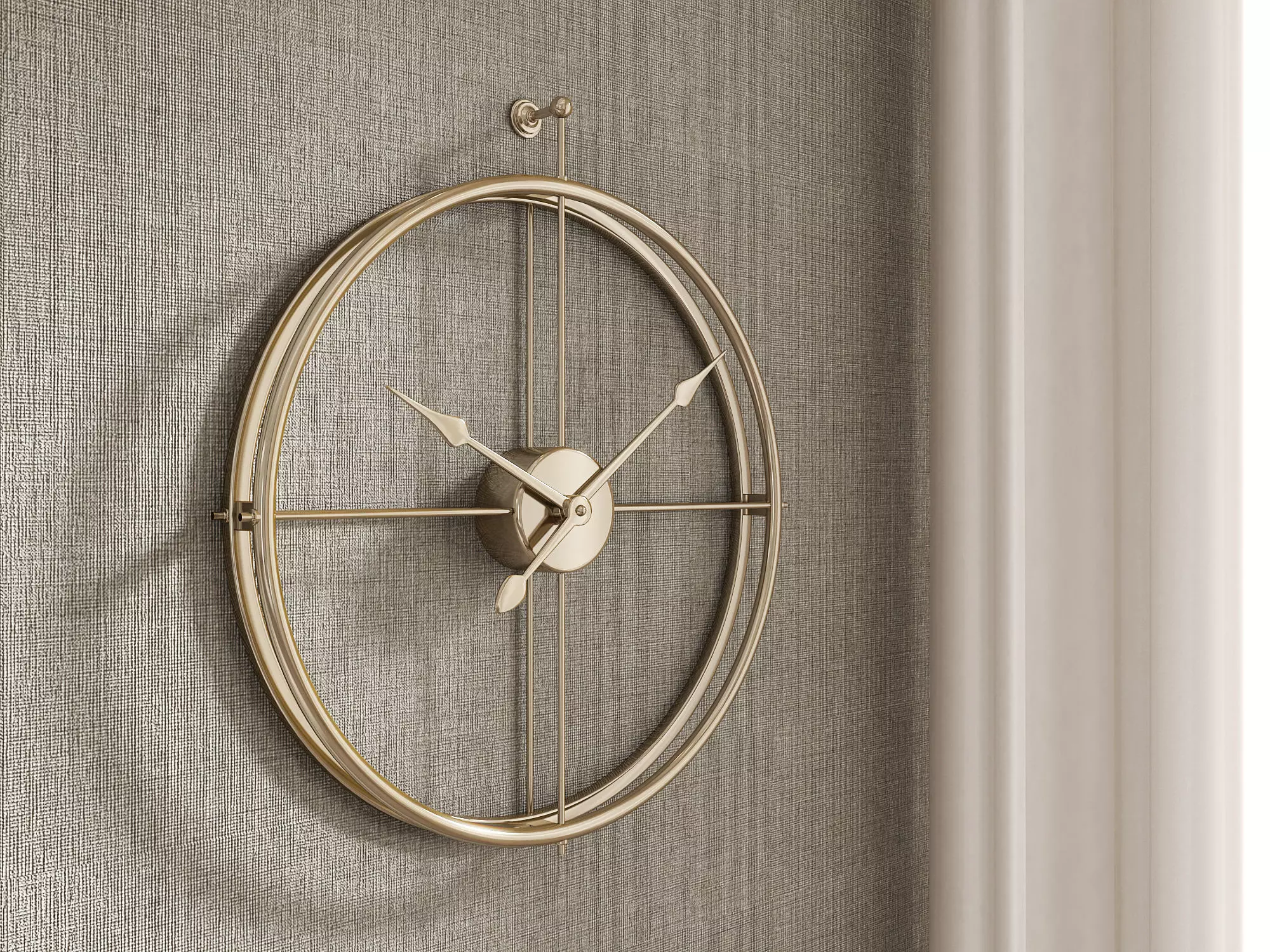 Minimalist Wall Clock 3D model_0