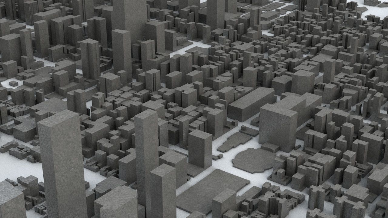 Sci-Fi Manhattan Buildings 3D model_15