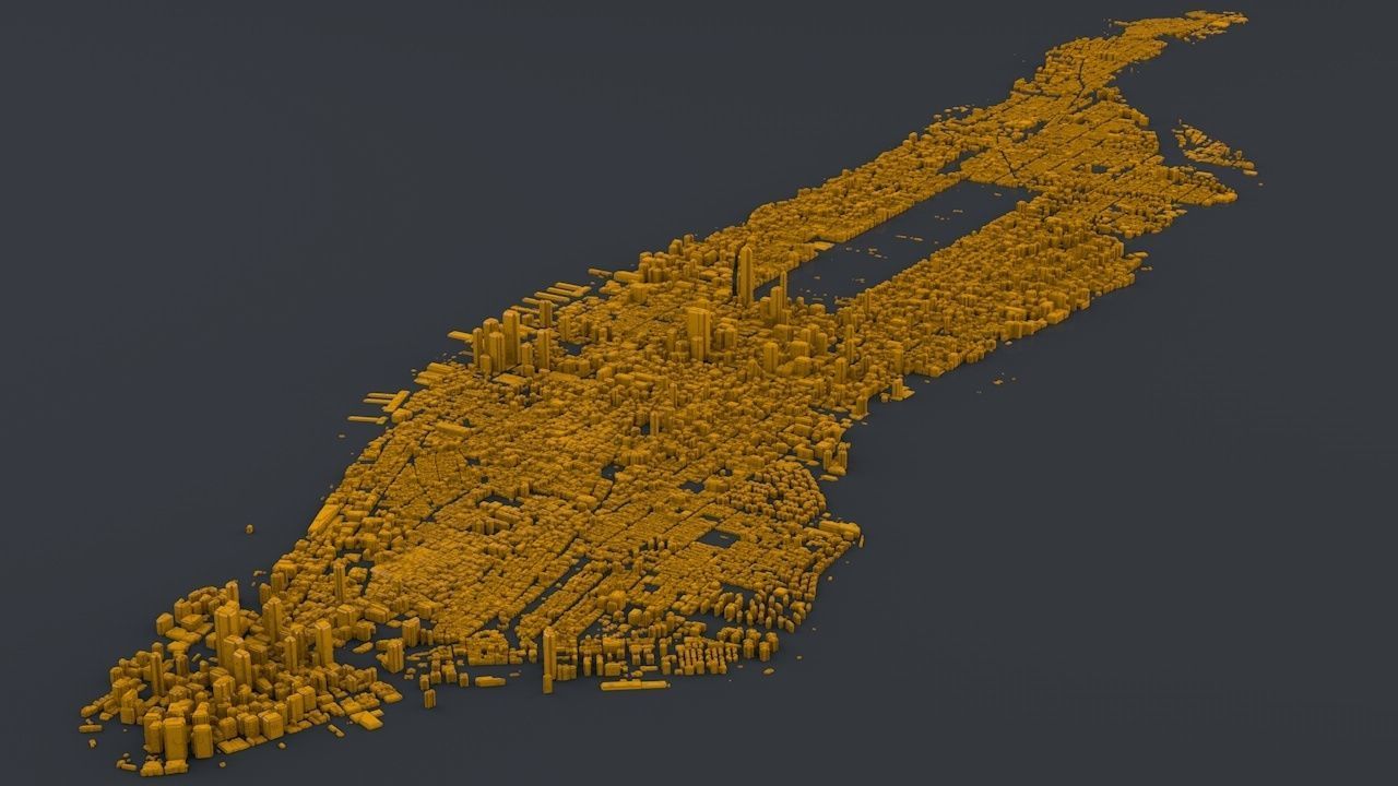 Sci-Fi Manhattan Buildings 3D model_5