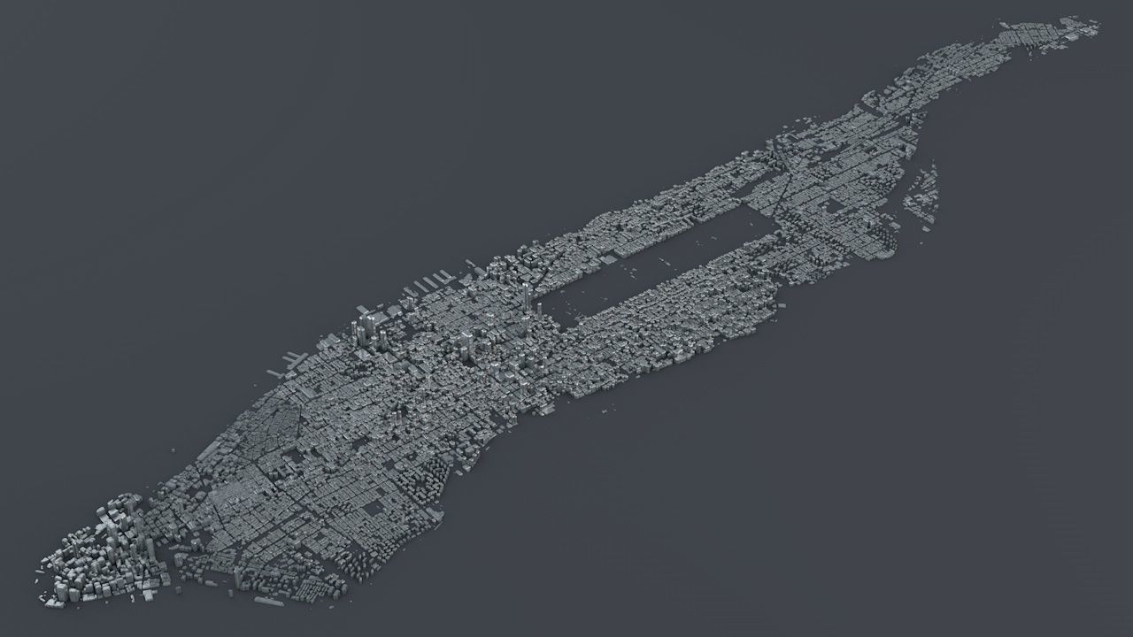 Sci-Fi Manhattan Buildings 3D model_3