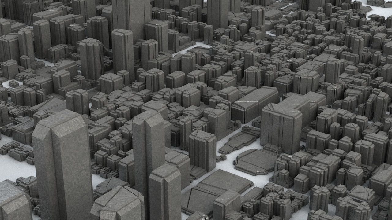 Sci-Fi Manhattan Buildings 3D model_16