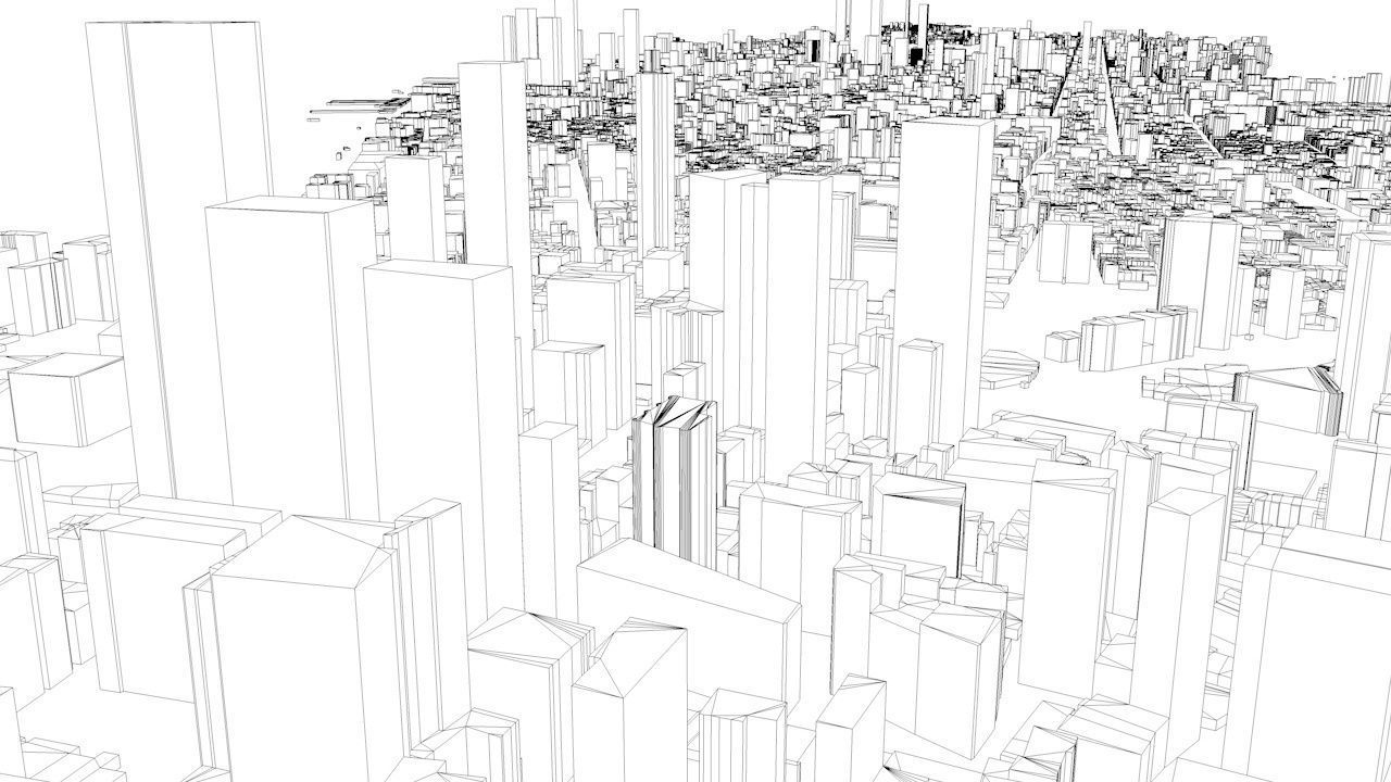 Sci-Fi Manhattan Buildings 3D model_18