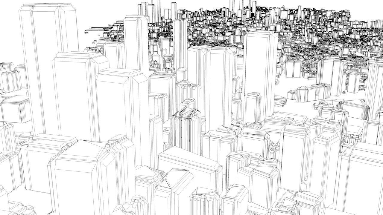 Sci-Fi Manhattan Buildings 3D model_19