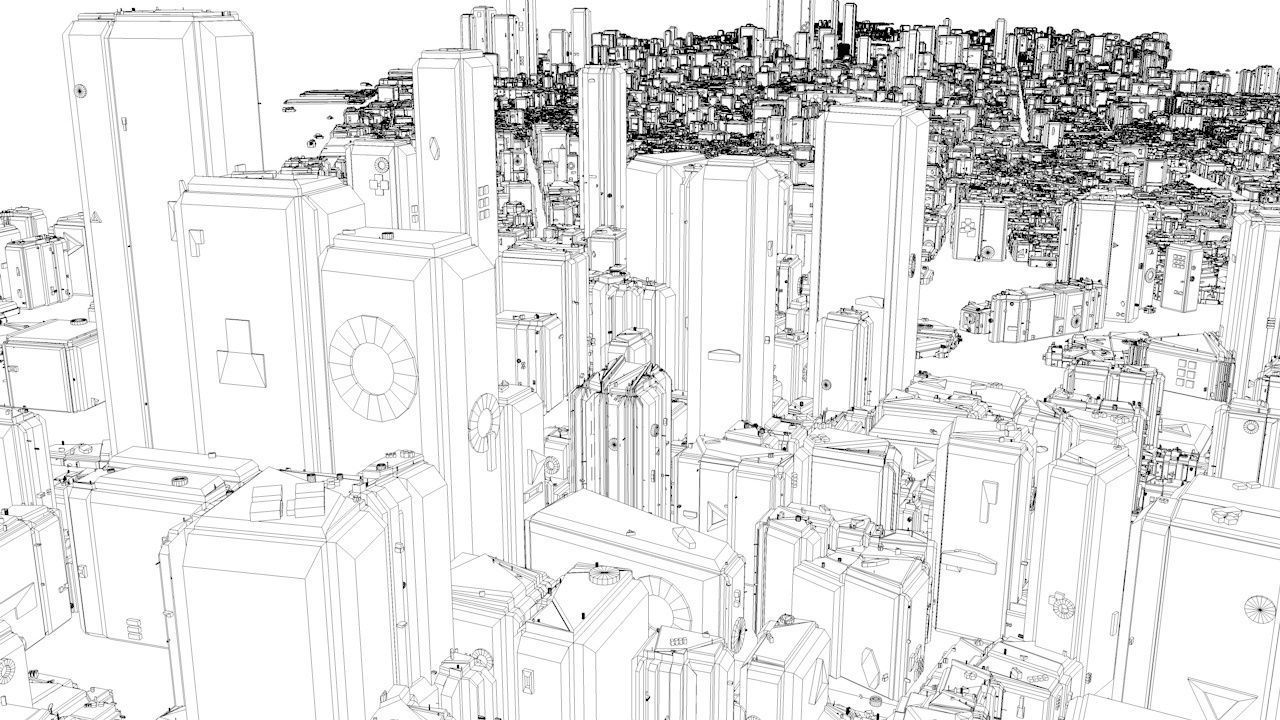 Sci-Fi Manhattan Buildings 3D model_20