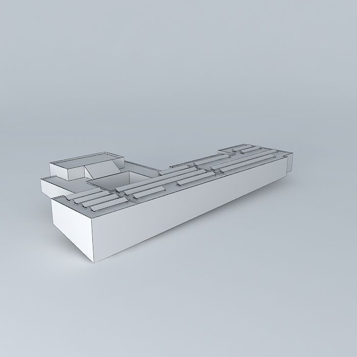 Jerusalem solar paneled building Free 3D model_3