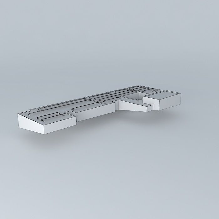 Jerusalem solar paneled building Free 3D model_4