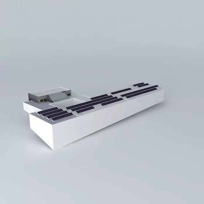 Jerusalem solar paneled building Free 3D model_0