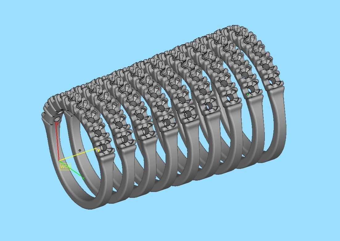 Eternity Ring 3d model 9 stones style printable 3dmodel 3D print model_17