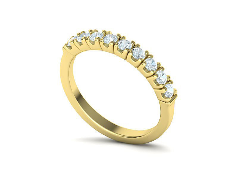 Eternity Ring 3d model 9 stones style printable 3dmodel 3D print model_6