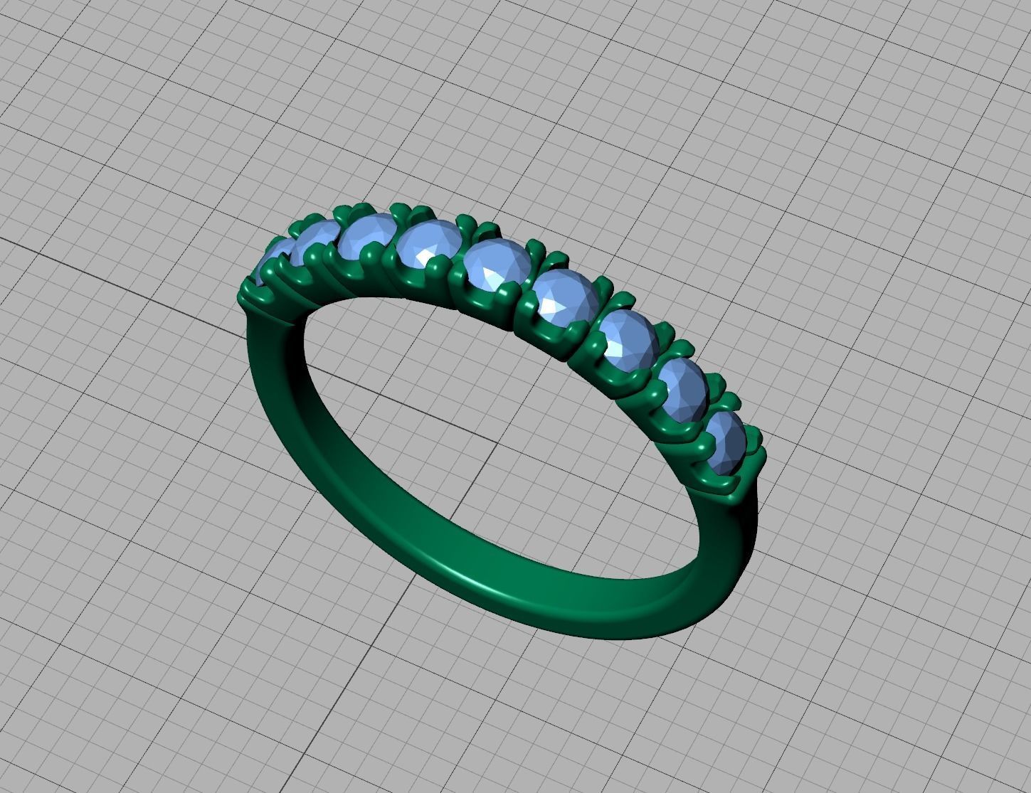 Eternity Ring 3d model 9 stones style printable 3dmodel 3D print model_11