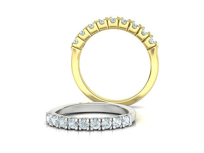 Eternity Ring 3d model 9 stones style printable 3dmodel 3D print model