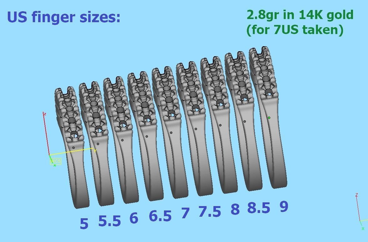 Eternity Ring 3d model 9 stones style printable 3dmodel 3D print model_16