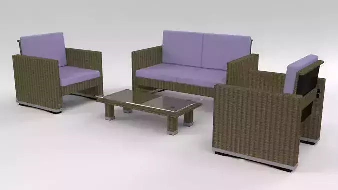 Wicker Garden Furniture Set