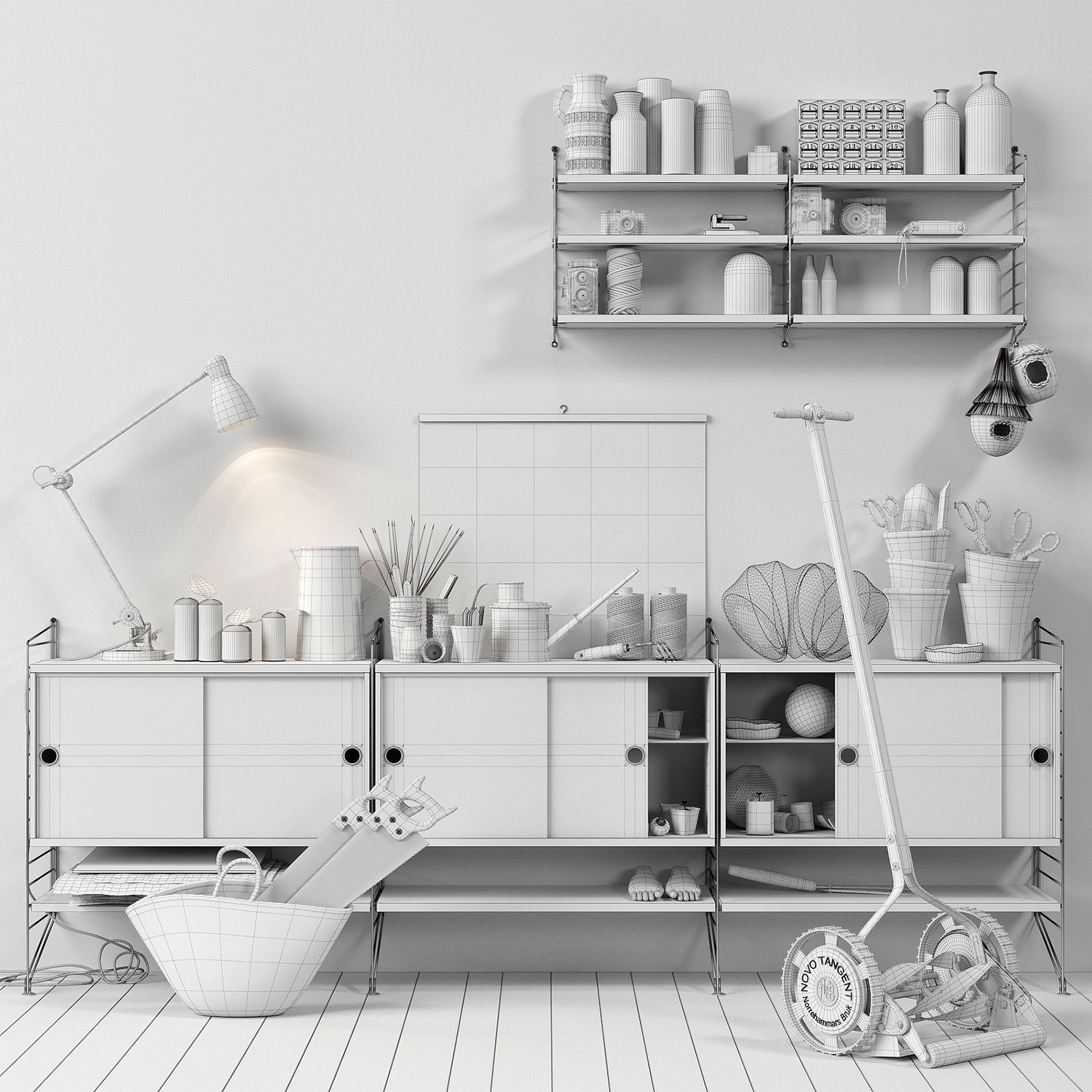 Scandinavian set 007  3D model_4
