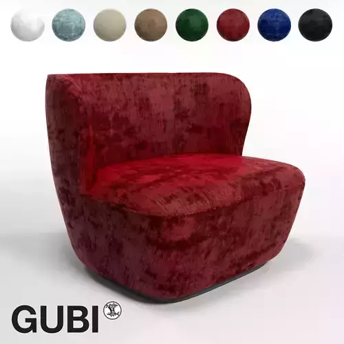 GUBI Stay Large Lounge Chair 3D model