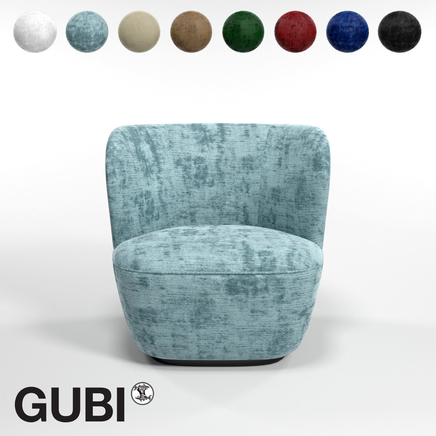 GUBI Stay Small Lounge Chair  3D model_1
