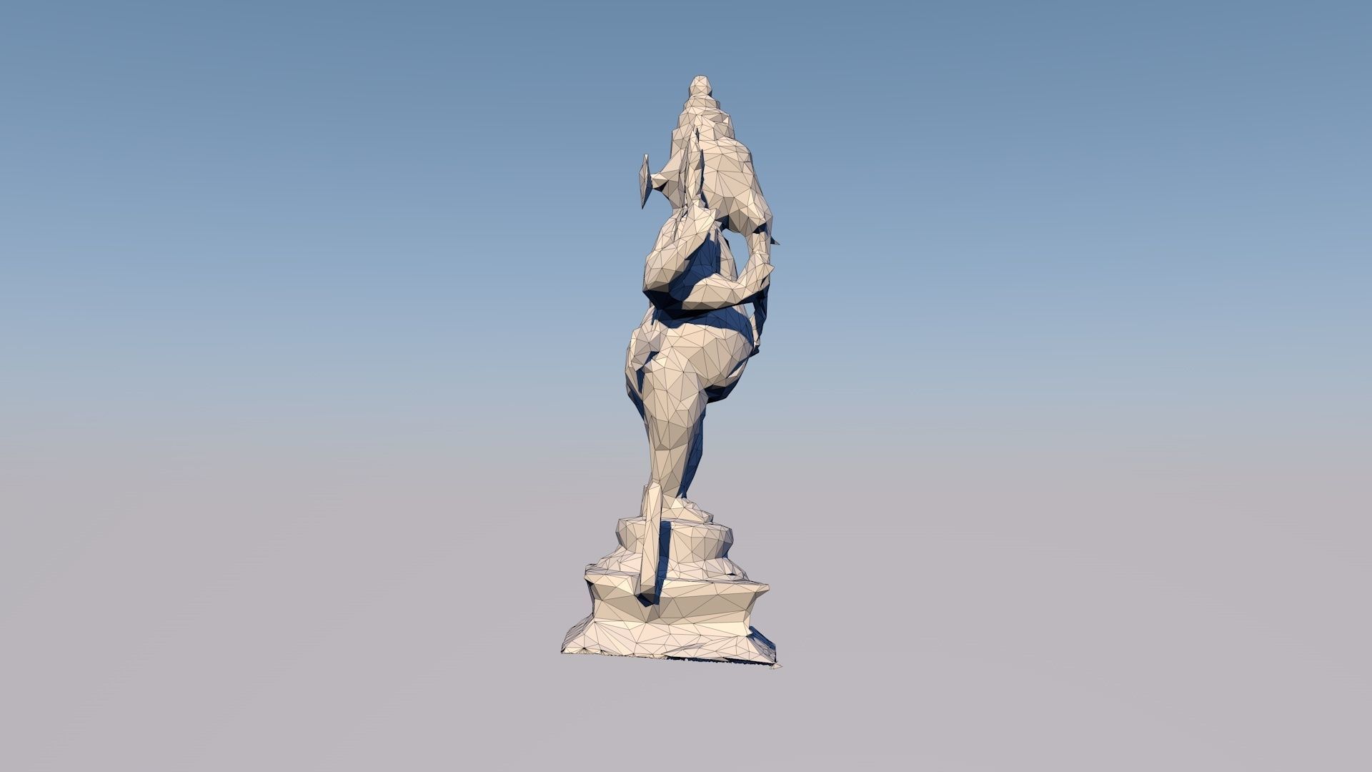 GANESHA 3D Statue Sculpture Model Low Poly 2019 3D model_8