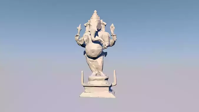 GANESHA 3D Statue Sculpture Model Low Poly 2019