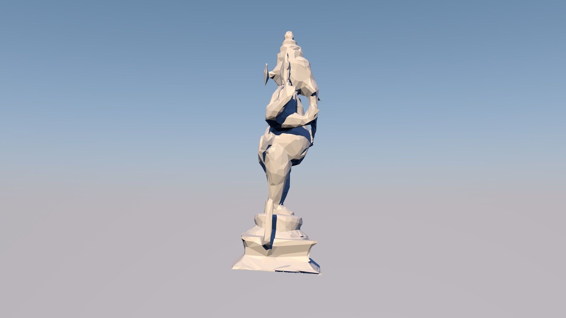 GANESHA 3D Statue Sculpture Model Low Poly 2019 3D model_2