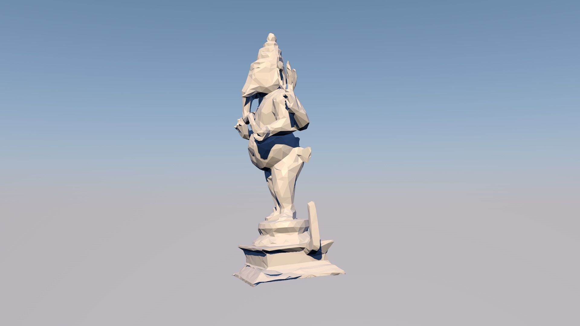 GANESHA 3D Statue Sculpture Model Low Poly 2019 3D model_5