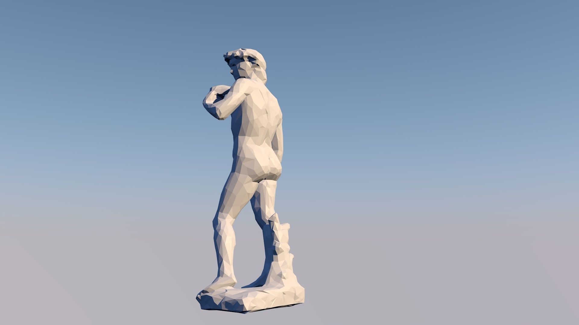 David  3D Statue Sculpture Model Low Poly 2019 3D model_10