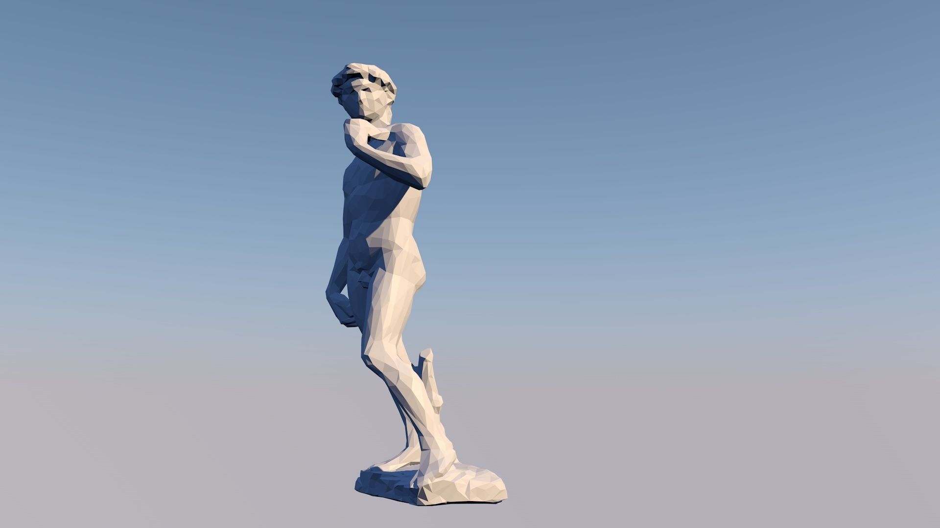 David  3D Statue Sculpture Model Low Poly 2019 3D model_11