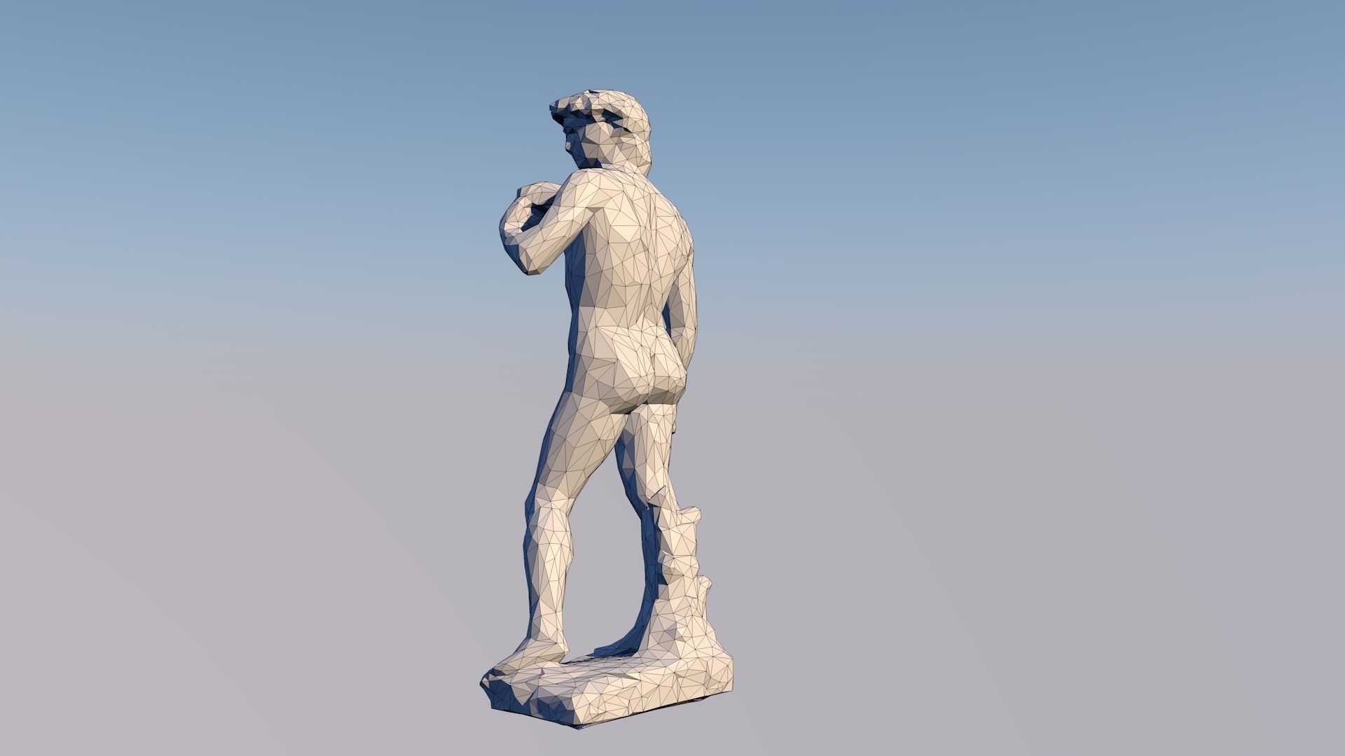 David  3D Statue Sculpture Model Low Poly 2019 3D model_5