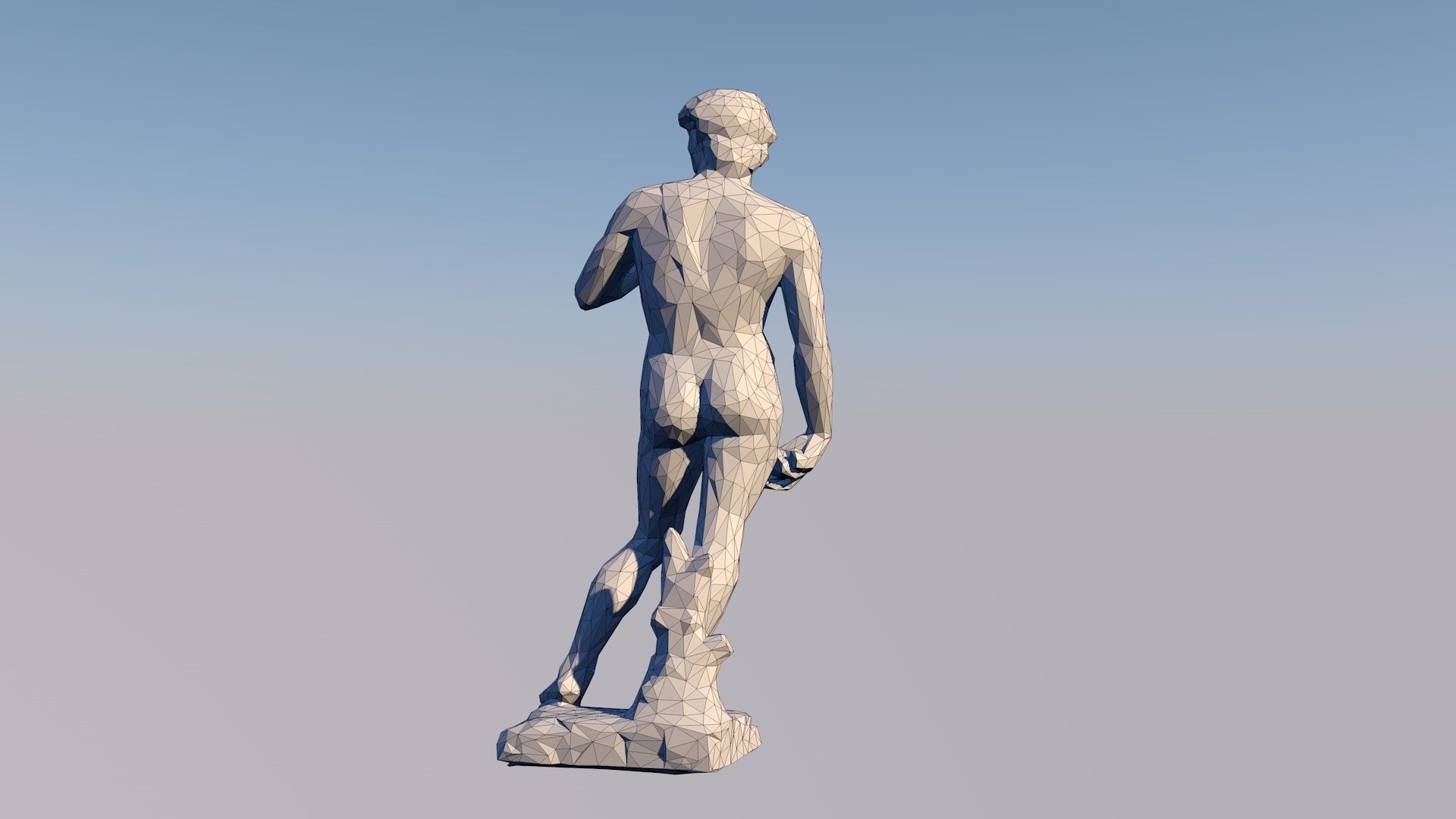 David  3D Statue Sculpture Model Low Poly 2019 3D model_4