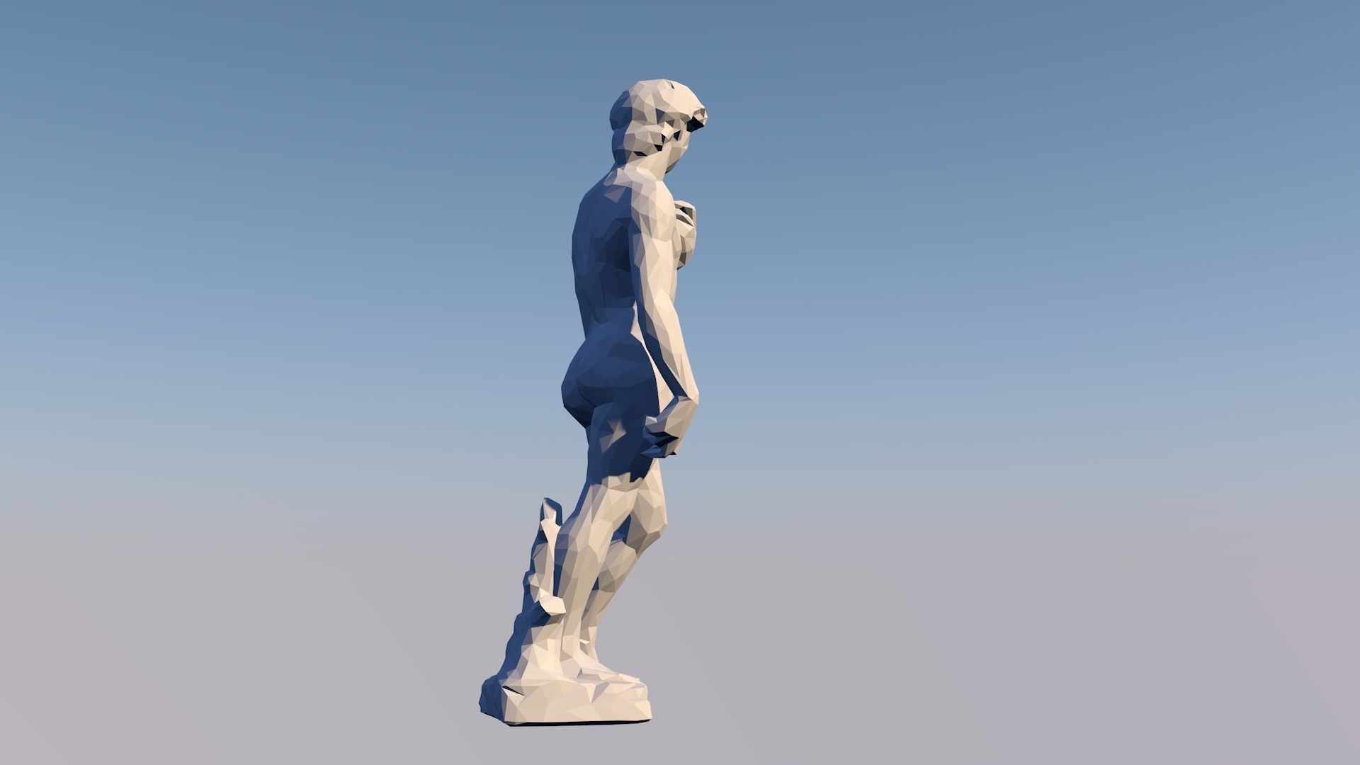 David  3D Statue Sculpture Model Low Poly 2019 3D model_9