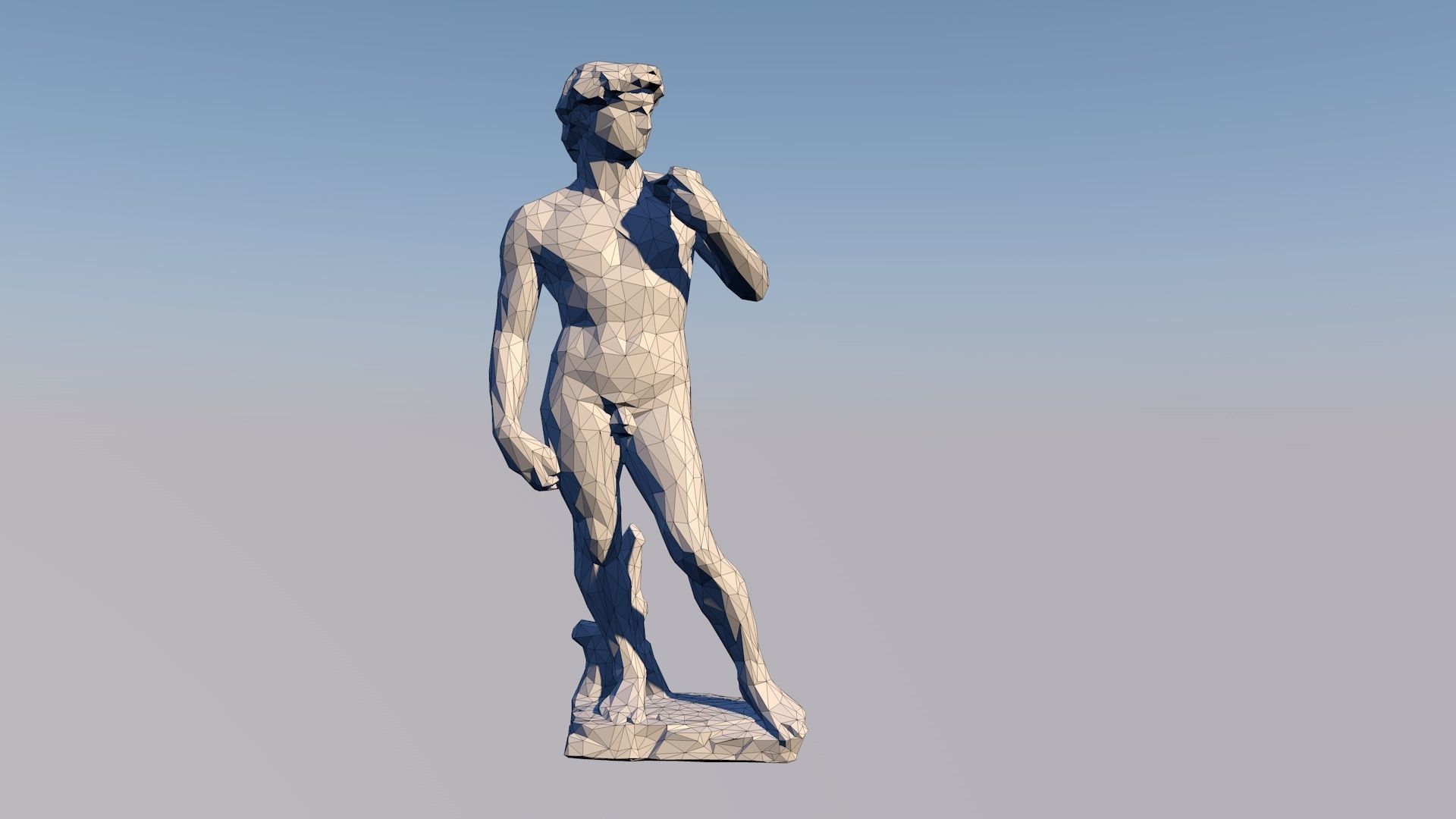 David  3D Statue Sculpture Model Low Poly 2019 3D model_1