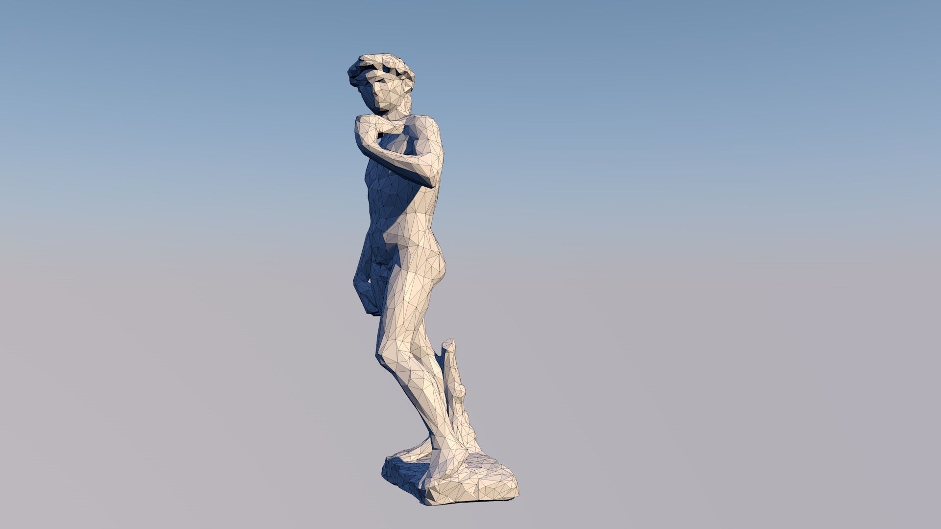 David  3D Statue Sculpture Model Low Poly 2019 3D model_6