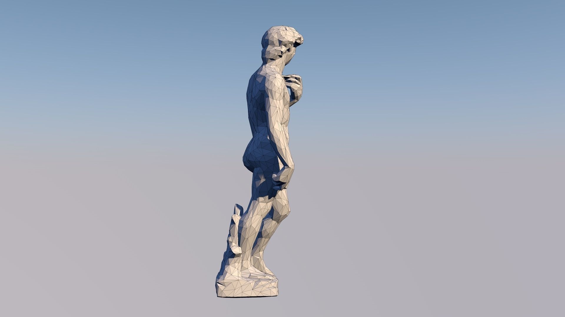 David  3D Statue Sculpture Model Low Poly 2019 3D model_3