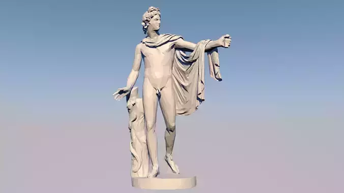 Apolllo 3D Statue Sculpture Model Low Poly 2019