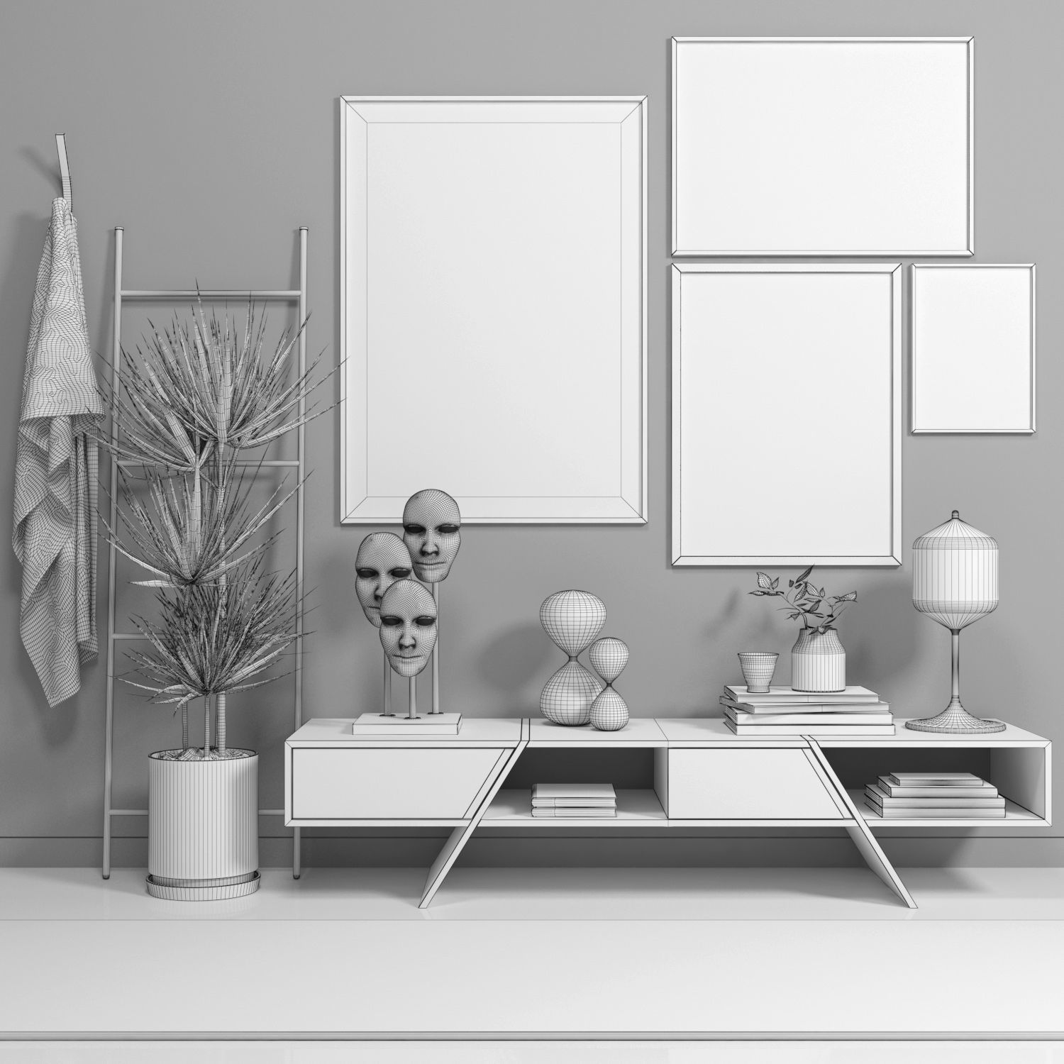 Scandinavian set 001 3D model_2