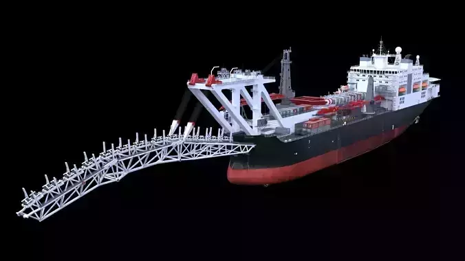 Pipelay vessel  3D model