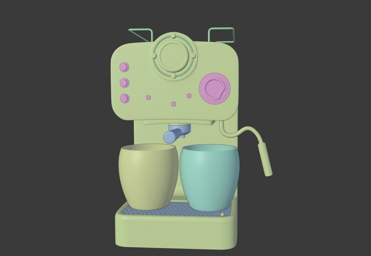 espresso coffee maker 3D model_5