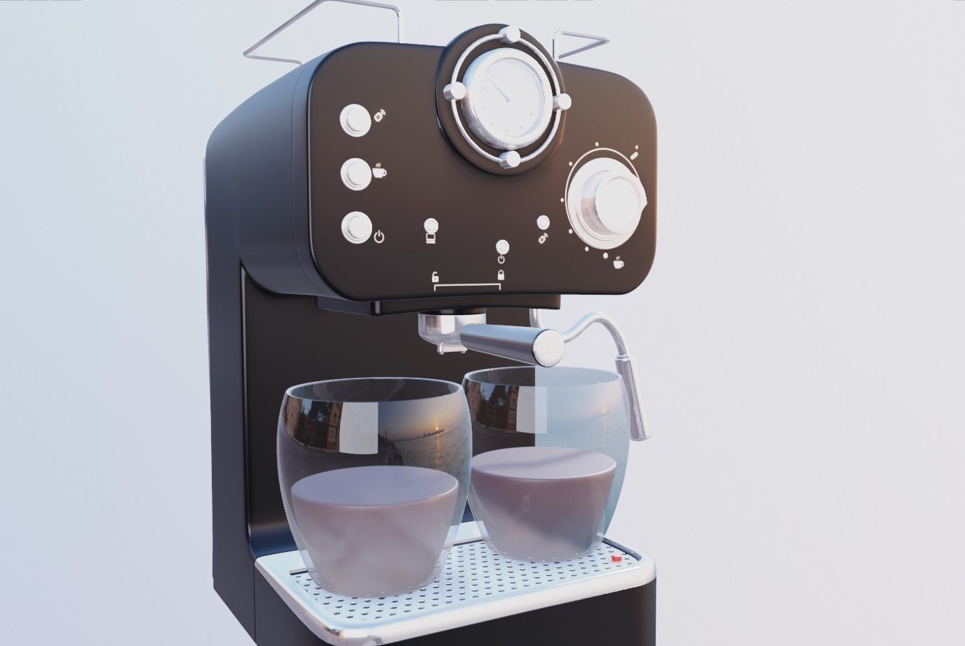 espresso coffee maker 3D model_8