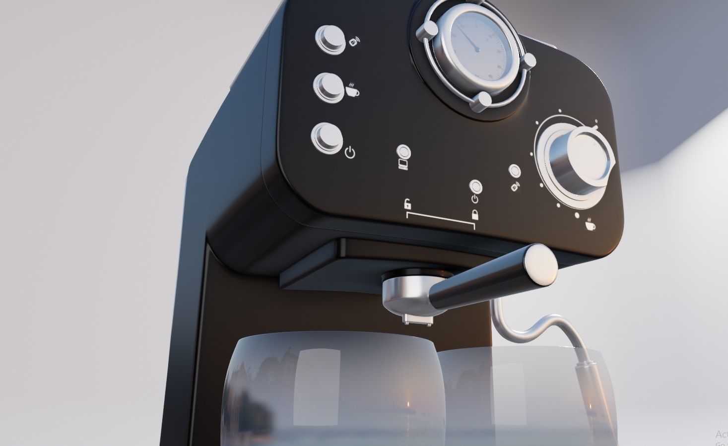 espresso coffee maker 3D model_7