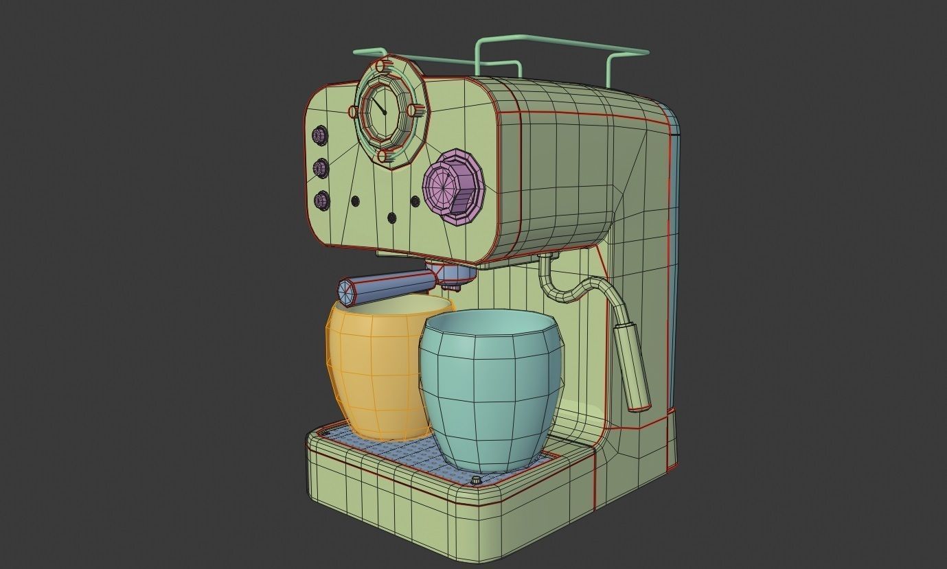 espresso coffee maker 3D model_9