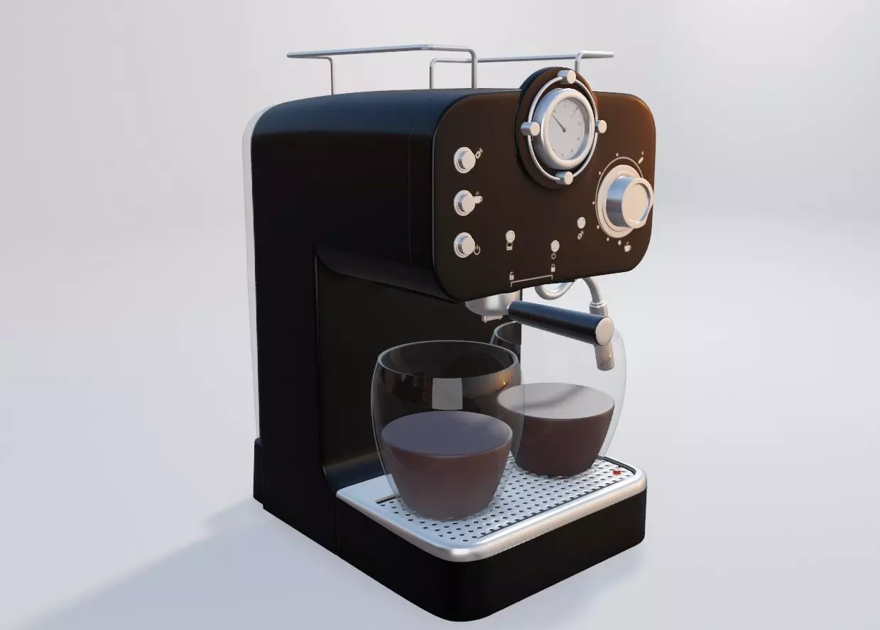 espresso coffee maker 3D model_0