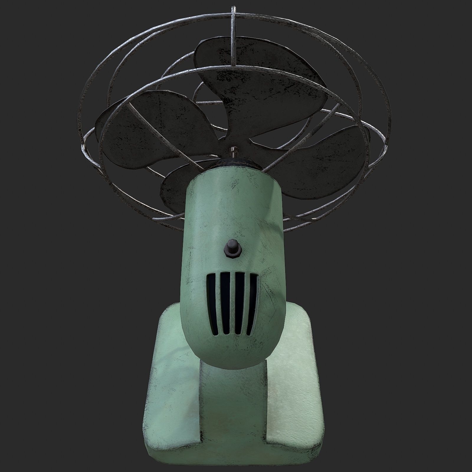 Vintage Fan Low-poly 3D model_6