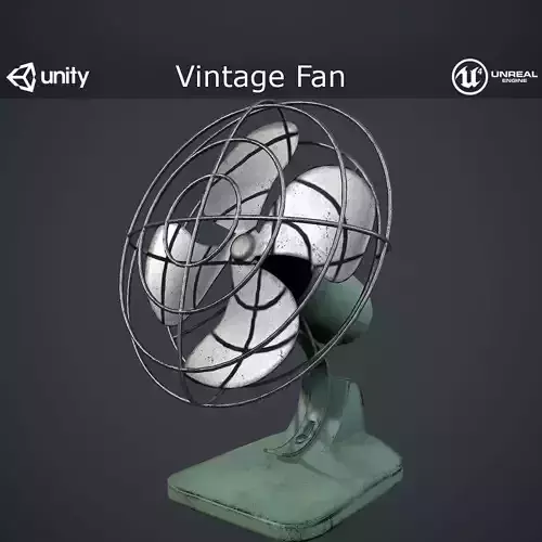 Vintage Fan Low-poly 3D model