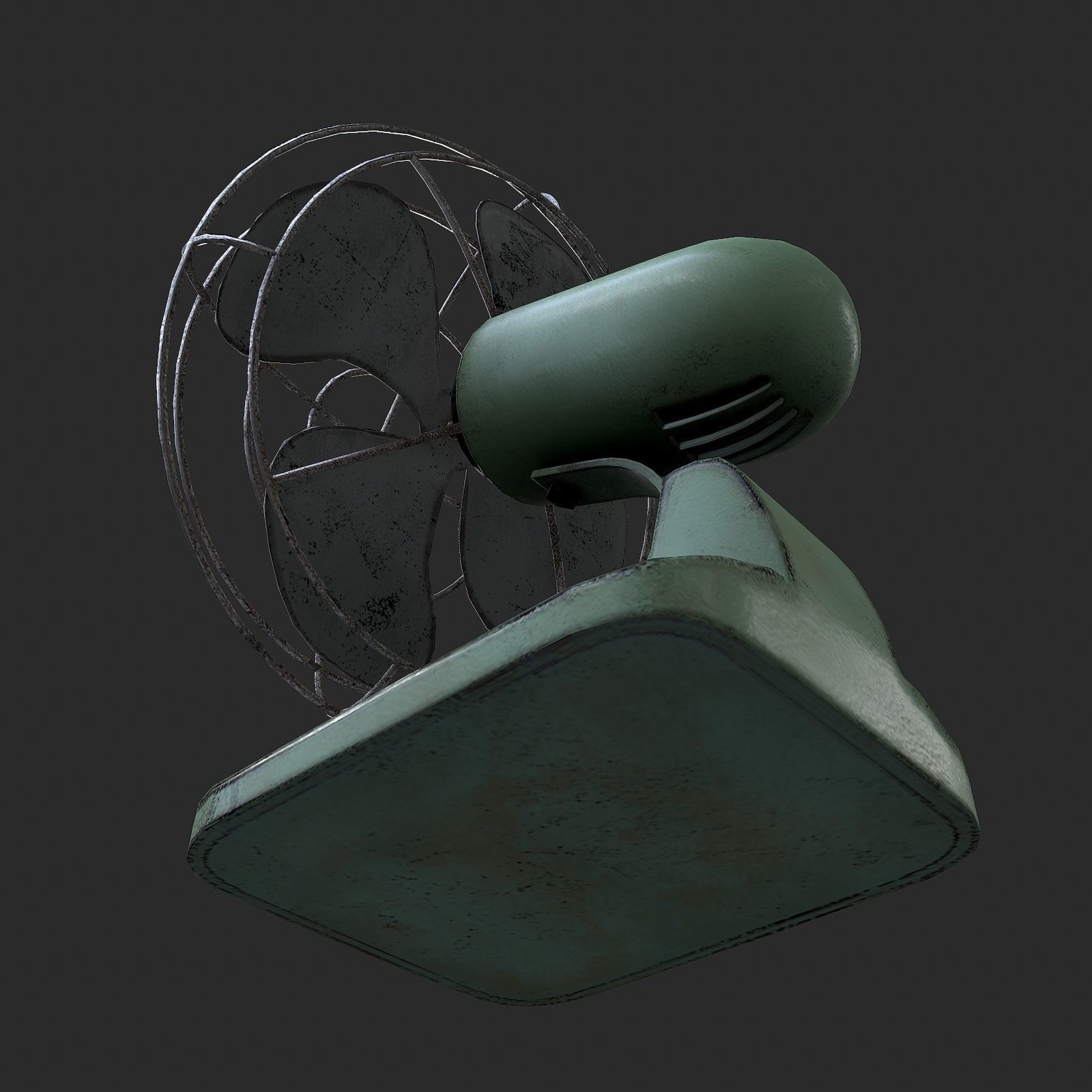 Vintage Fan Low-poly 3D model_5