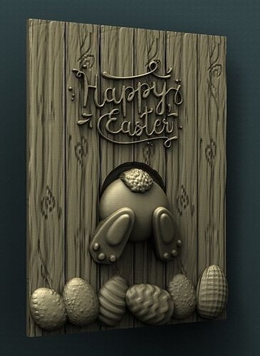 3d STL Model for CNC Router - Happy Easter 3D model