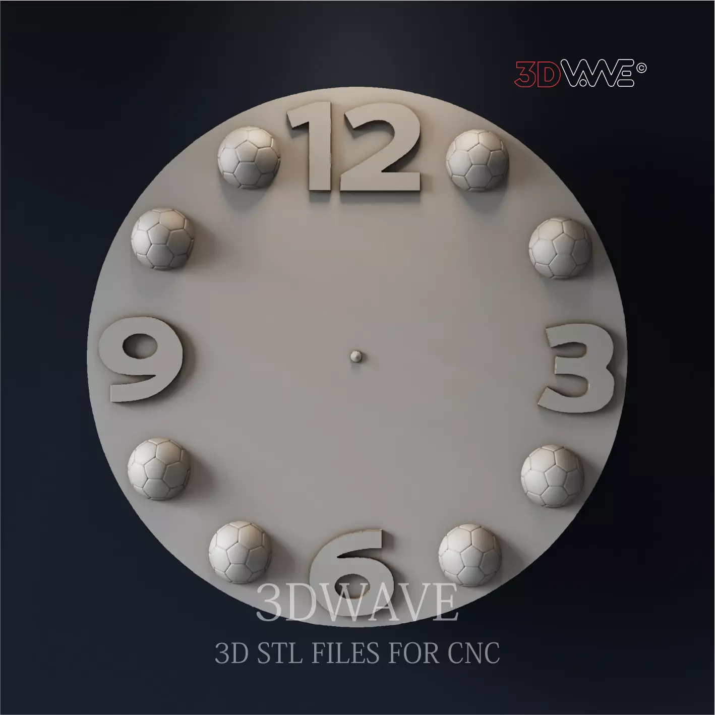 FOOTBALL WALL CLOCK 3D model_0