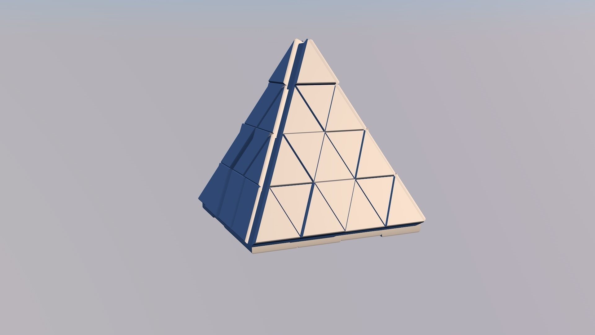 Sci Fi Pyramid Shape Triangle Low-poly 3D model 3D model_6