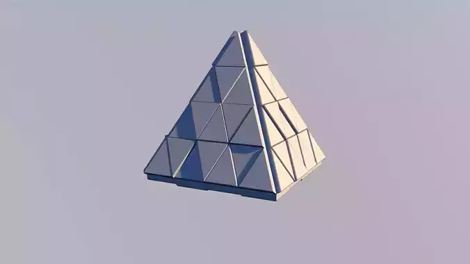 Sci Fi Pyramid Shape Triangle Low-poly 3D model